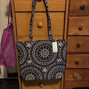 Vera Bradley Black and White Mandala Tote